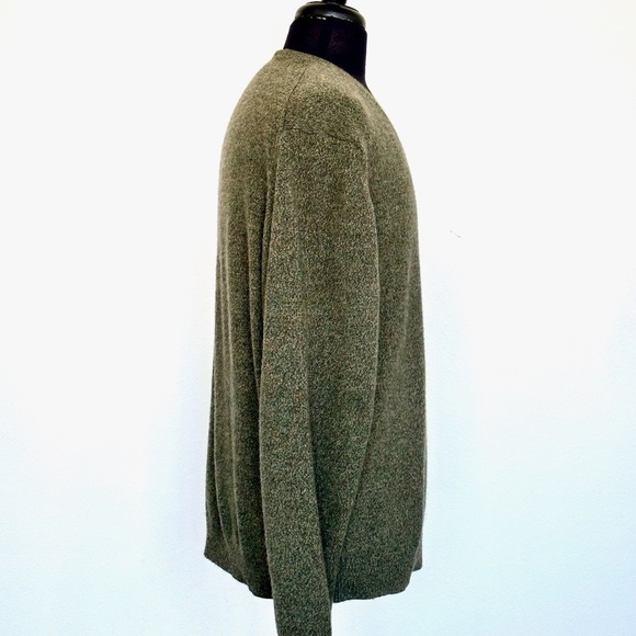 NEW! Club Room 100% Lambswool Pullover Sweater V Neck Moss Green Mens SZ XL - Picture 4 of 5